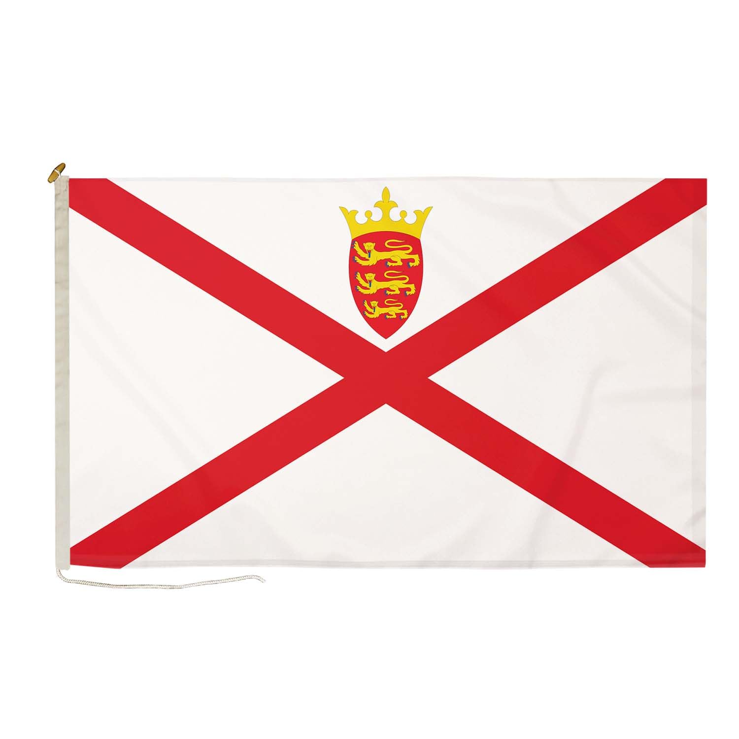 DuraFlag Jersey Premium Quality Flags With Rope & Toggle Fittings Reinforced Stitching 150gsm Suitable For Flagpoles (5ft x 3ft (150cm x 90cm))