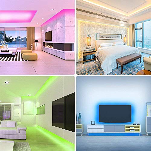 SOLMORE LED Strip Lights Battery Operated 2m/6.6ft 5050 SMD 60LEDs Color Changing RGB LED Light Strip Flexible LED Strip Kit Waterproof Strip Lighting for Home Bedroom DIY Party Indoor Outdoor (2Pcs)