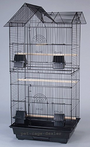 image for Mcage Large Canary Parakeet Cockatiel LoveBird Finch Roof Top Bird Cag