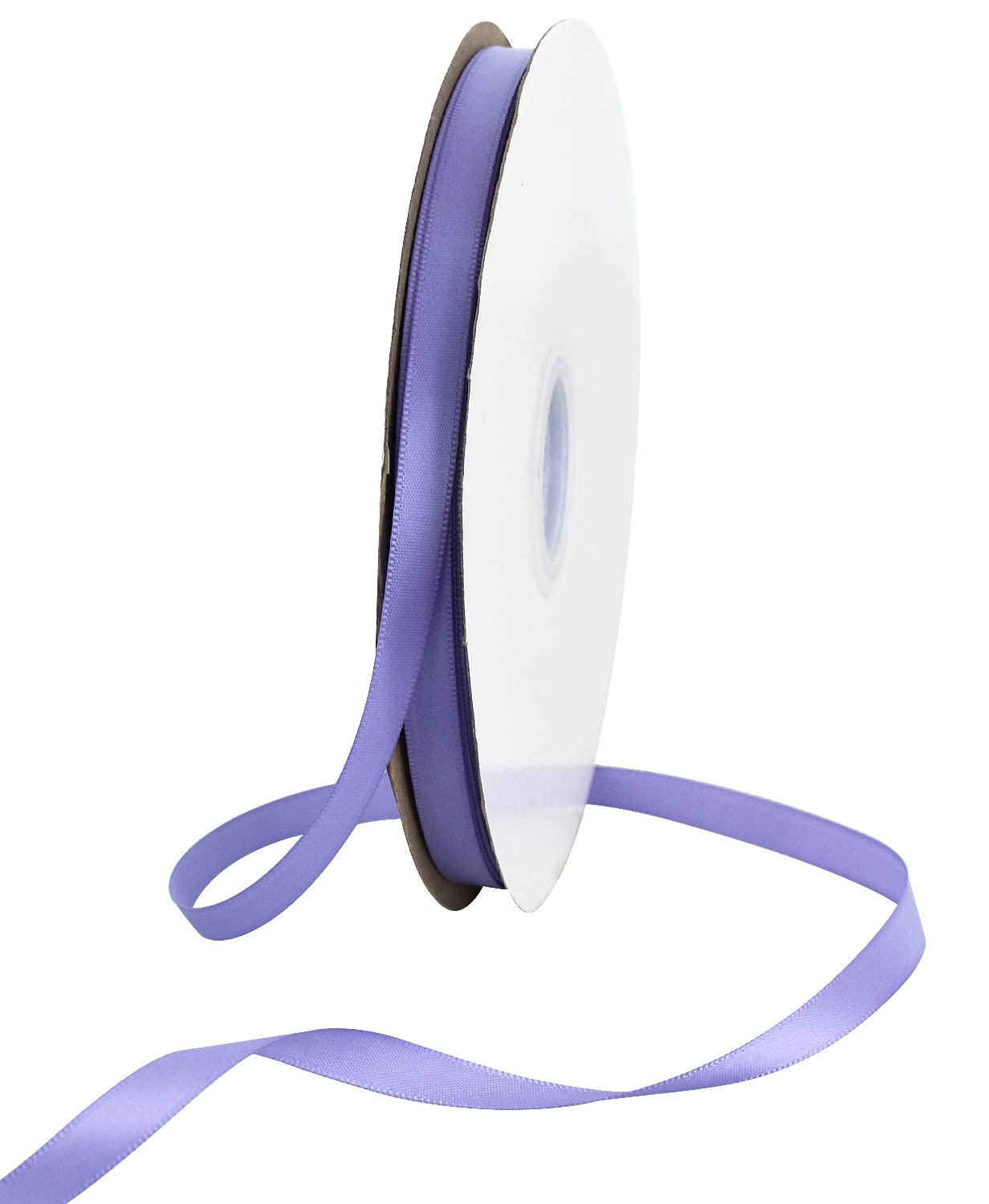 TONIFUL 3/8 In x 100yds Light Purple Satin Ribbon Thin Solid Fabric Ribbons Roll for Gift Wrapping Invitation Floral Hair Balloon Craft Sewing Party Wedding Popsicle Decoration Valentine's Day Bouquet — image 1