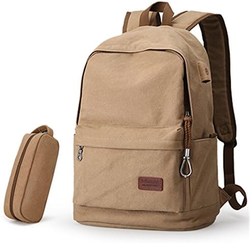 Male Canvas Backpack College Student School Backpack Bags