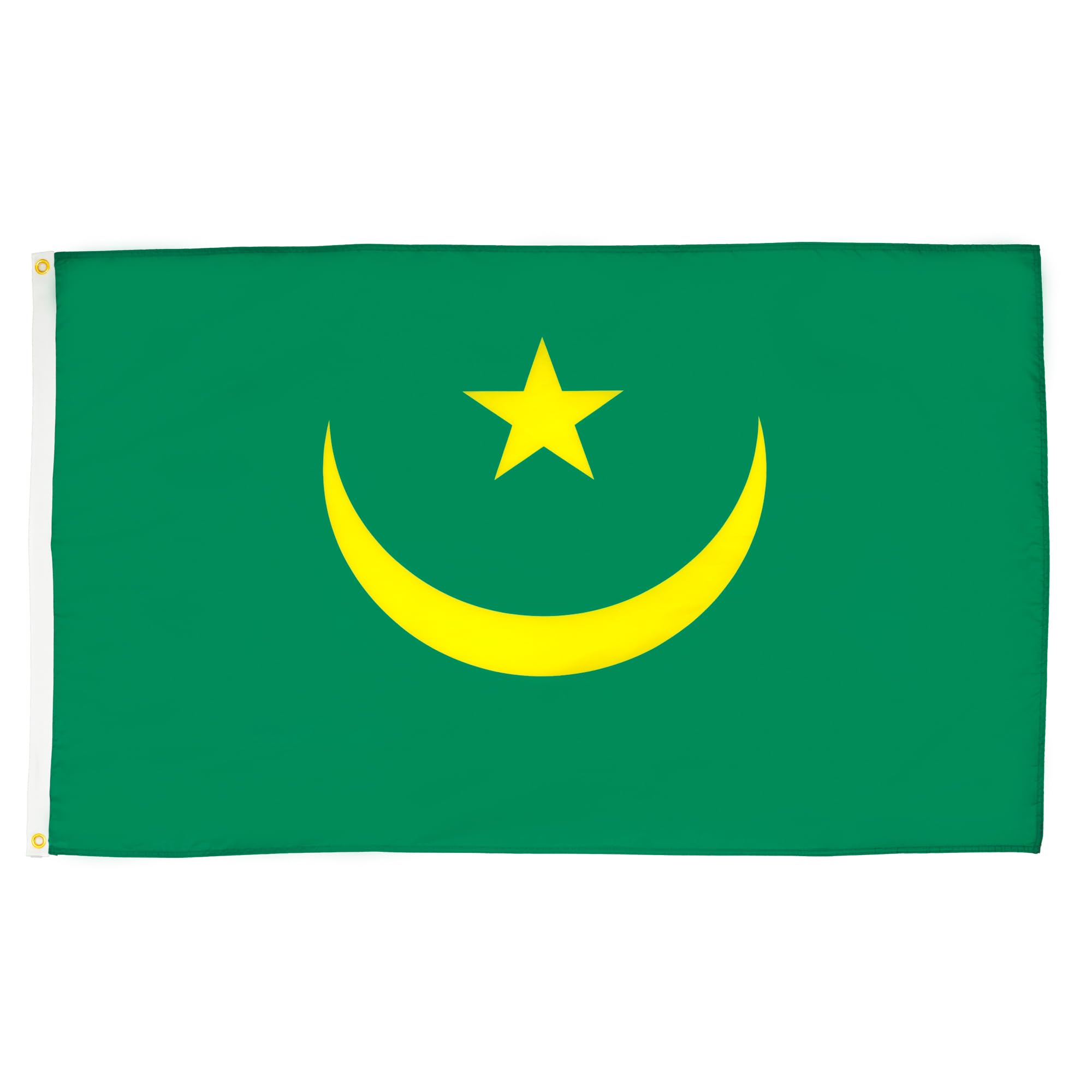 AZ FLAG - Mauritania Flag - 2x3 Ft - 100D Polyester Mauritanian Banner with Two Metal Grommets - Fade Resistant - Vivid Colors - 2' x 3' Feet - 90x60 Cm — image 1