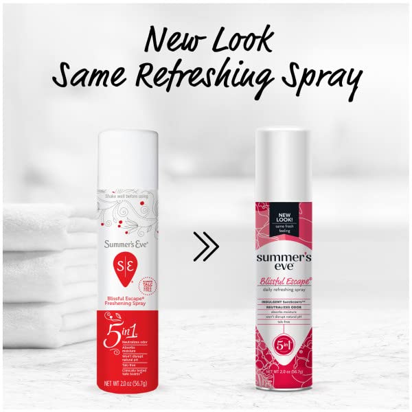 SUMMER’S EVE FEMININE DEODORANT FRESHENING SPRAY, BLISSFUL ESCAPE 2 OUNCE (PACK OF 2)