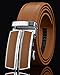 Leather Belts for Men's Ratchet Dress Belt Black Brown with Automatic Buckle