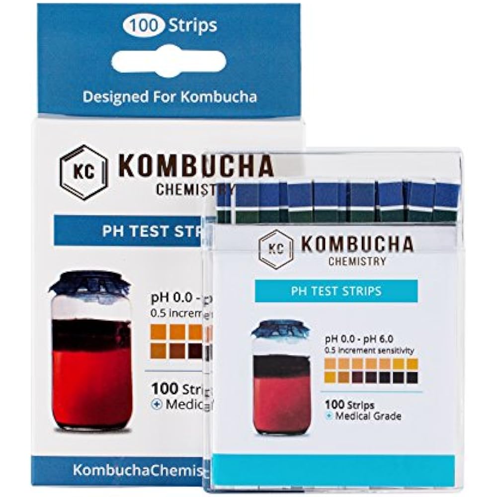 PH Test Strips Kombucha Brewing 06 (0.5 Intervals) 100pc Kit