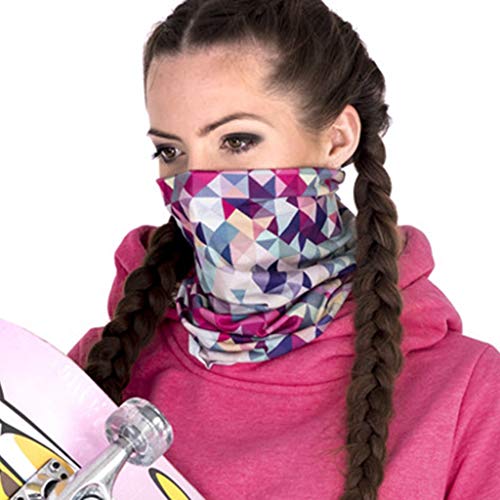Mnyycxen 3D Printed Cycling Face Mask Motorcycle Head Scarf Neck Warmer Ski Balaclava Headband (E)