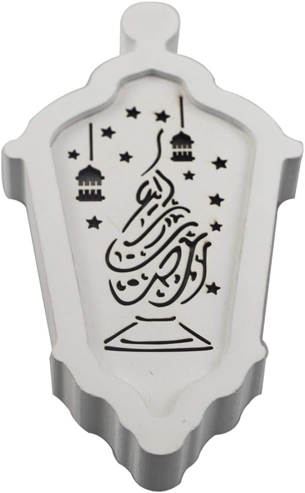 Mayoaoa Ramadan Decoration Wooden Eid LED Light Lantern Ramadan Festival Party Decoration Mubarak Muslim Islamic Party Ornament