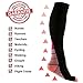 REEHUT Compression Socks (20-30mmHg) for Men & Women - Great for Running, Nursing, Medical, Athletic, Edema, Flight Travel, Pregnancy and Shin Splints (Black & Pink, L/XL)