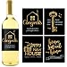 8 Rustic House Warming Presents, New Homeowner Stickers or Wine Label Gift Set Ideas, Real Estate Gifts from Agent for Client Congratulations