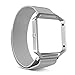 Fitbit Blaze Accessories Band, MoKo Metal Frame Housing + Milanese Loop Stainless Steel Bracelet Strap Band with Magnet Lock for Fitbit Blaze Smart Fitness Watch - SILVER