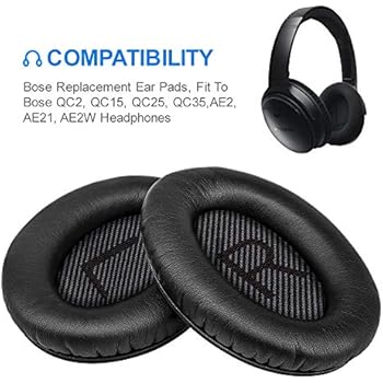 Bose Quiet Comfort 35 Replacemen Ear Cushions Kit by Link Dream Soft Protein Leather Replacement Ear Pad for Bose QC 35/25 / 15 QC2 / Ae2 / Ae2i / Ae2W / Sound Link/Sound True