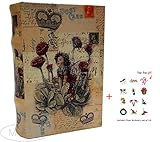 Fairy in Flowers Secret Storage Book Box Stash Box Faux Leather Over Wood