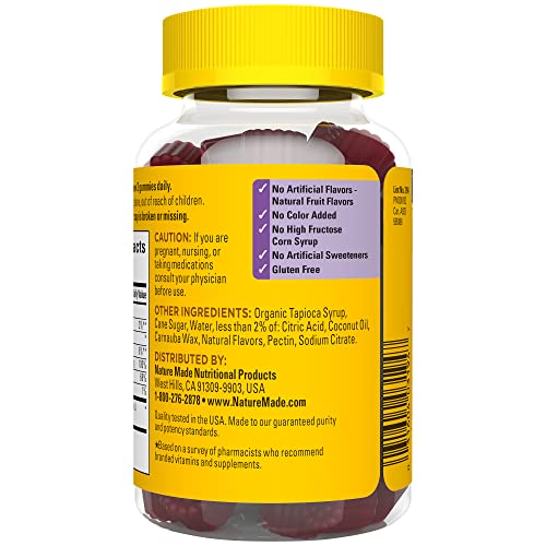 NATURE MADE ELDERBERRY WITH VITAMIN C AND ZINC, DIETARY SUPPLEMENT FOR IMMUNE SUPPORT, 60 ELDERBERRY GUMMIES, 30 DAY SUPPLY