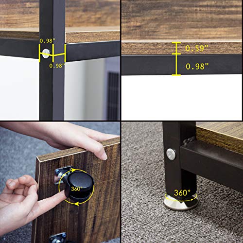 Modern Computer Desk Study Table - Bizzoelife 47 Inches Compact Writing Table with Hutch for Home Office Workstation - Thumbnail 6