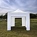 SNAIL 10 X 10 ft Waterproof Pop Up Canopy Commercial Aluminum Outdoor Instant Shelter with 4 Removable Sidewalls & Wheeled Bag, White