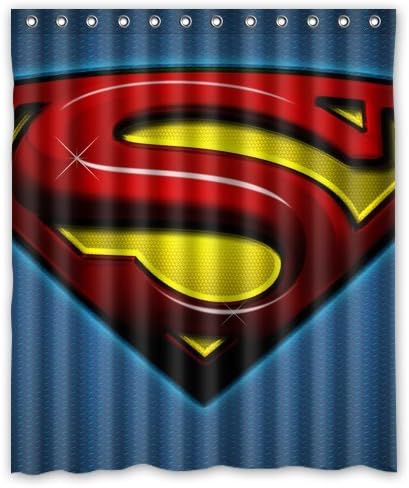 Custom Popular Shower Curtains Superman logo Shower Curtains 60" x 72"Inch Home Bathroom Fashions Bath Curtain