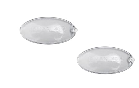Pair Oval Ceiling Speaker Light Hood Mm 100 X 55 Faber 2 Pieces No