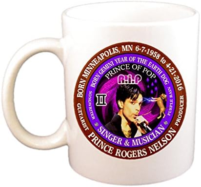 Prince Rogers Nelson RIP Rock-N-Roll Cup/Mug Born Gemini Zodiac Earth Dog