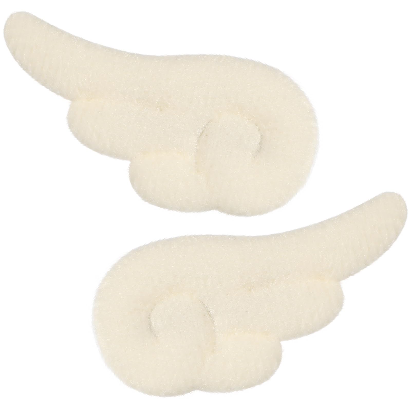 SOLUSTRE 1 Pair Angel Wings Hair Clips Plush Cute Hair Barrettes Christmas Hair Accessories for Girls Women (White)