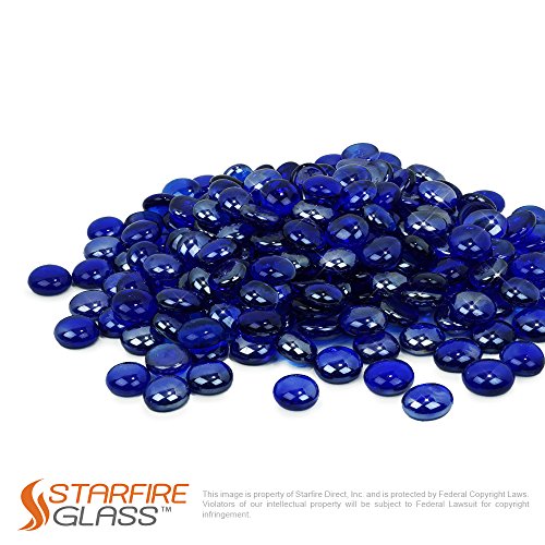 Starfire Glass 10Pound Fire Glass "FireDrops" 1/2Inch Cobalt Blue