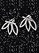 Hestya 3 Pairs Ear Jacket Stud Lotus Flower Earrings for Women and Girls (Silvery and Golden)
