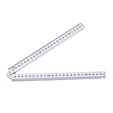 uxcell Folding Ruler 100cm 4 Fold Metric Measuring