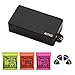 EMG 81 Active High Output Humbucker Pickup (Black) Bundle with Ernie-Ball Nickel Wound Electric Guitar Strings: Skinny Top Heavy Bottom, Regular Slinky, Super Slinky and 4 Blucoil Guitar Picks