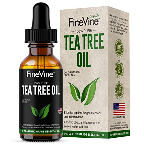 100% Pure Organic Tea Tree Oil| Tea Tree Essential Oil Therapeutic Grade for Acne, Ringworm & Fair Lice| Tea Tree Oil for Diffuser| Fight off Eczema & Nail Fungus with Our Pure Tea Tree Oil