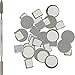 80 Metal Magnetic Palette Stickers for Empty Magnetic Makeup Palettes + Stainless Steel Depotting Spatula (40 pcs Round Organizational Stickers & 40 pcs Square Organizational Stickers)