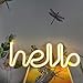 LED Hello Shape Neon Word Sign Neon Letters Light Art Decorative Lights Wall Decor for Baby Room Christmas Wedding Party Supplies (Warm White Hello)