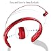 Bluetooth Headphones / Headset Rymemo Super Long Battery Music Stereo Sports/Running Wireless Earphones Vibration Neckband Style for Cellphone, iPhone Red