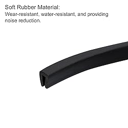 uxcell U Channel Edge Trim, 11.5ft Length Rubber