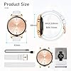 Nemheng Smart Watch for Women, Full Touch Fitness Tracker with Heart Rate Monitor, Sleep Monitor,Female Health Tracking…