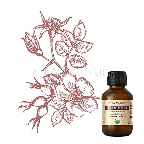 Alteya Organic Rosehip Oil 50ml - 100% USDA Certified Organic Pure Bio Natural Cold Pressed Rosehip Seed Carrier Oil - Moisturising, Nourishing, Anti-Aging, Therapeutic Grade Skin Care and Treatment
