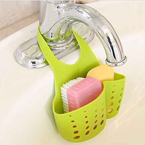 NPLE--Kitchen Sink Sponge Holder Bathroom Hanging Strainer Organizer Exquisite Rack - Thumbnail 2