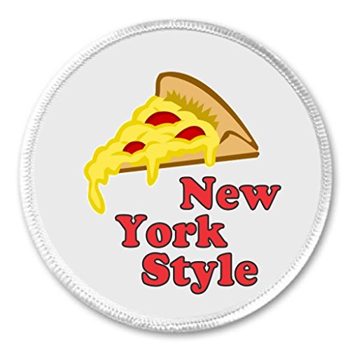 A&T Designs New York Style Pizza 3" Sew On Patch Funny Humor Love
