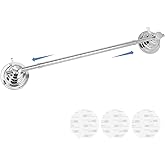 Suction Cup Towel Bar for Shower, 15.75''-25.6'' Adjustable Stainless Steel Towel Holder, Heavy Duty Suction Towel Rack with Powerful Vacuum Adsorption for Bathroom, Kitchen, RV, and Renters