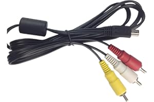 USB 6Pin to 3RCA Auditory Video Cable for Digital DSLR Cameras Enabling Directly Connection to Televisions 120cm Camera Playb