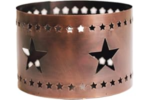 A Cheerful Giver Metal Candle Sleeve - 5" Copper Star Candle Sleeve Fits Keepers of The Light Papa or Mama Jar