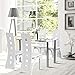Giantex 4 Pcs Dining Chairs PU Leather Steel Frame High Back Contemporary Home Furniture (White)