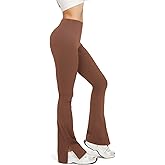Challengym Womens Flare Leggings with Slit Hem High Waist Bootcut Yoga Pants Workout Tummy Control Flared Pants