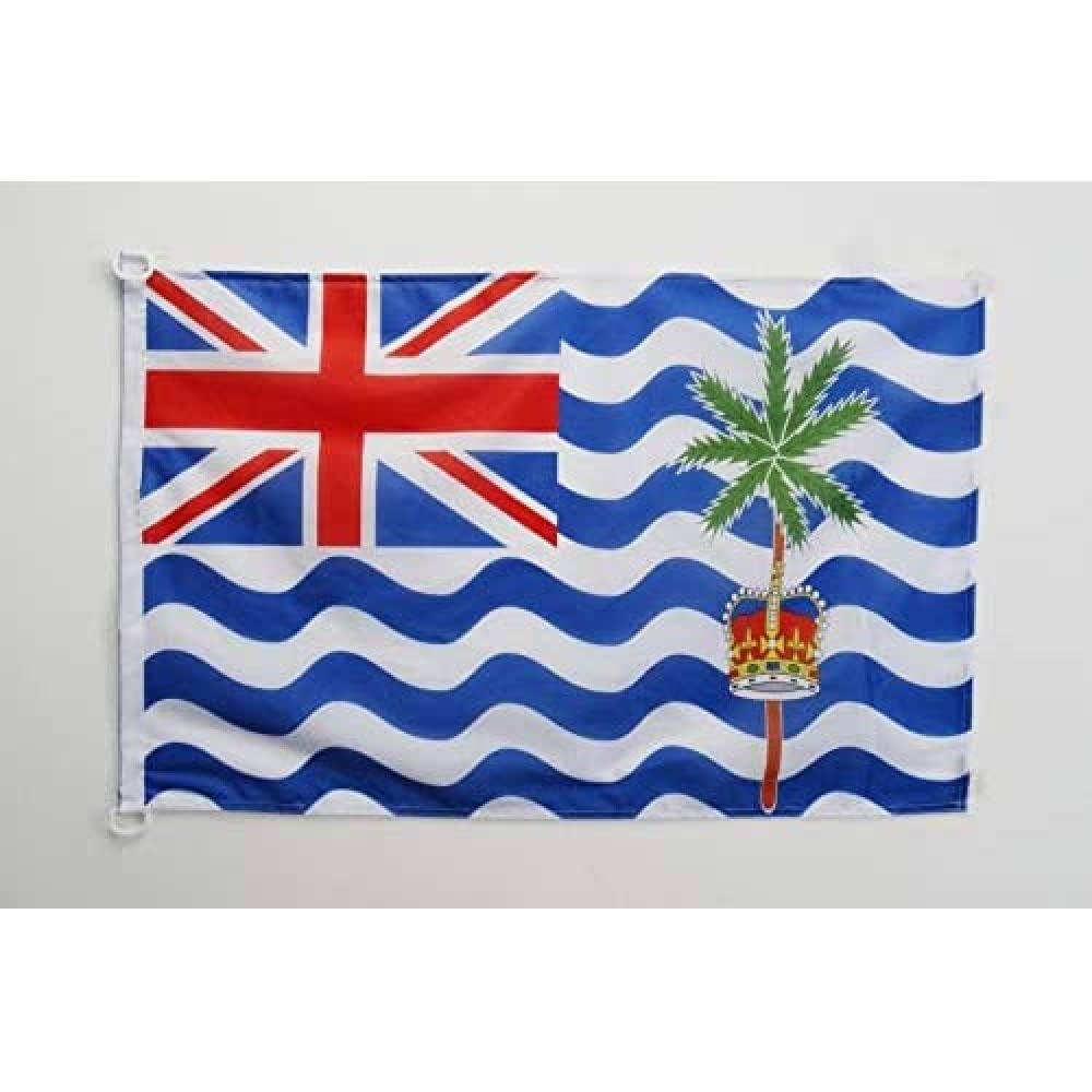 AZ FLAG - British Indian Ocean Territory Flag - 2x3 Ft - For Outdoor - british Banner Knitted Polyester with Two Plastic Rings - Fade Resistant - Vivid Colors - 2' x 3' Feet - 90x60 Cm