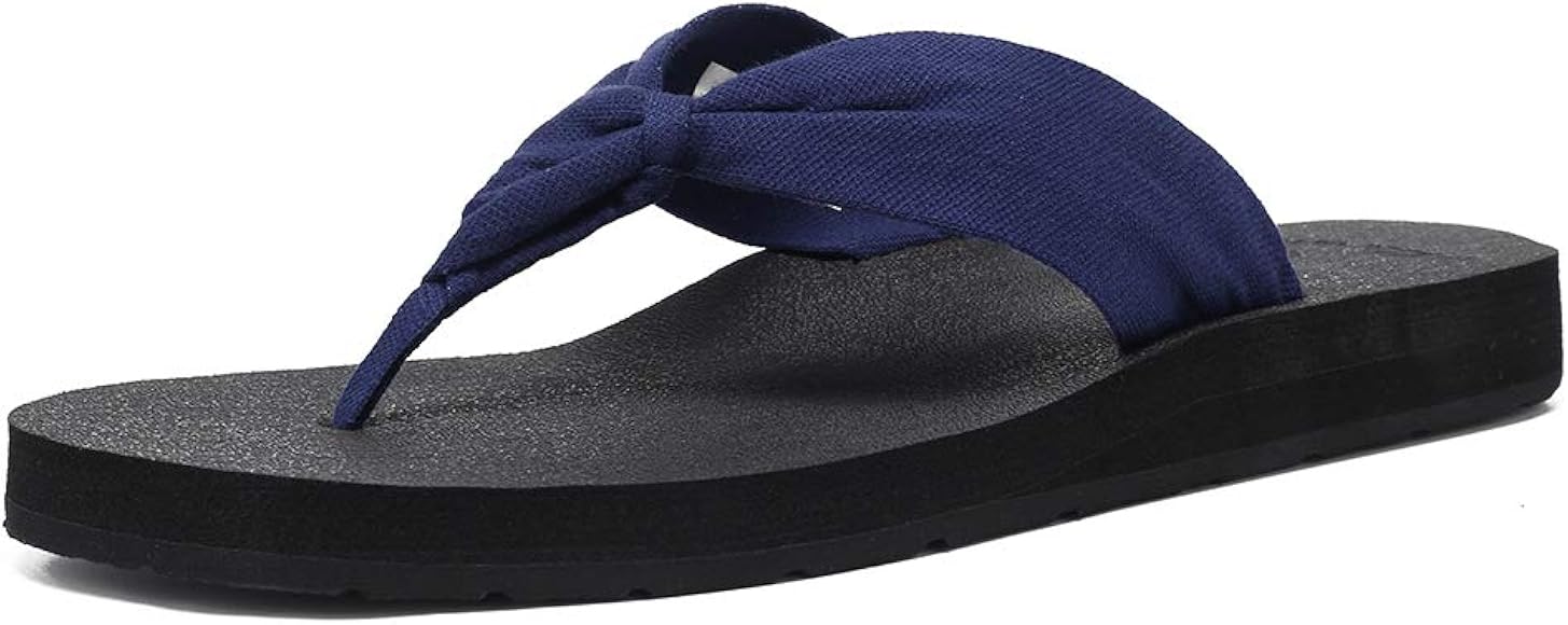 navy blue sandals with arch support