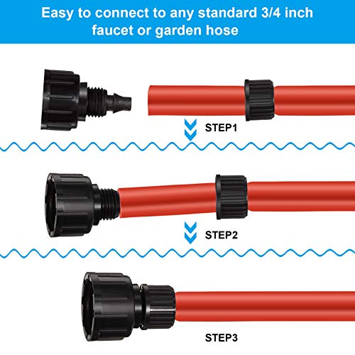 12 Pieces 1/2 Inch Drip Irrigation Tubing to Faucet Garden Hose Adapter Irrigation Faucet