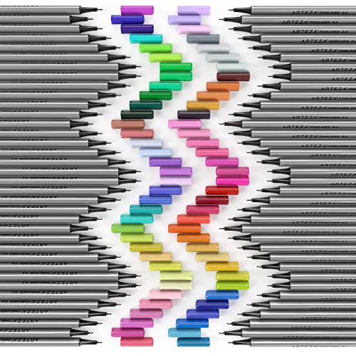 5 Fineliners+Ergonomic+Brilliant+Assorted+Detailing