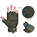 Vbiger Military Half-finger Fingerless Tactical Airsoft Hunting Riding Cycling Gloves (Army Green, M)