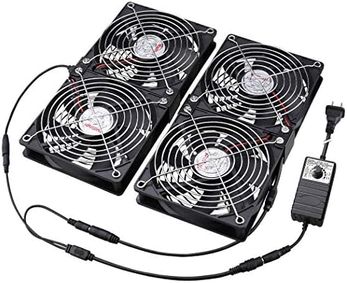 Wathai 4 x 120mm GPU Mining Rigs Server Racks Fan with 100V - 240V AC ...