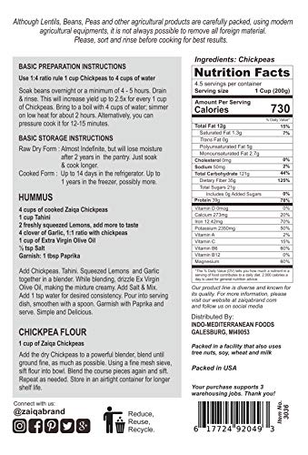 Chickpeas Garbanzo Beans | Delicious to Taste, Cooks Even, Comes Clean | Quality Choice for Making Nutritious Creamy Hummus, Gluten-free Flour, Vegan & Indian Curry Dishes | Grown in USA - 2 LBS