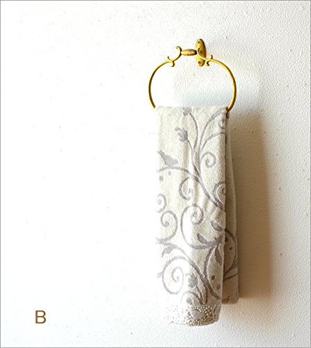 Amazon Co Jp タオルハンガー おしゃれ トイレ ブラスタオルリング