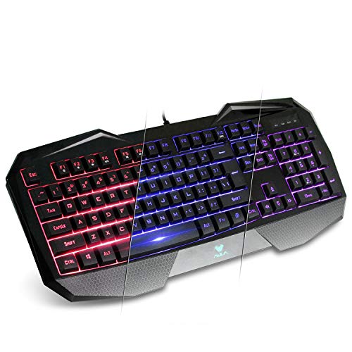AULA-SI-859-Backlit-Gaming-Keyboard-with-Adjustable-Backlight-Purple-Red-Blue-USB-Wired-Illuminated-Computer-Keyboard-OPEN-BOX